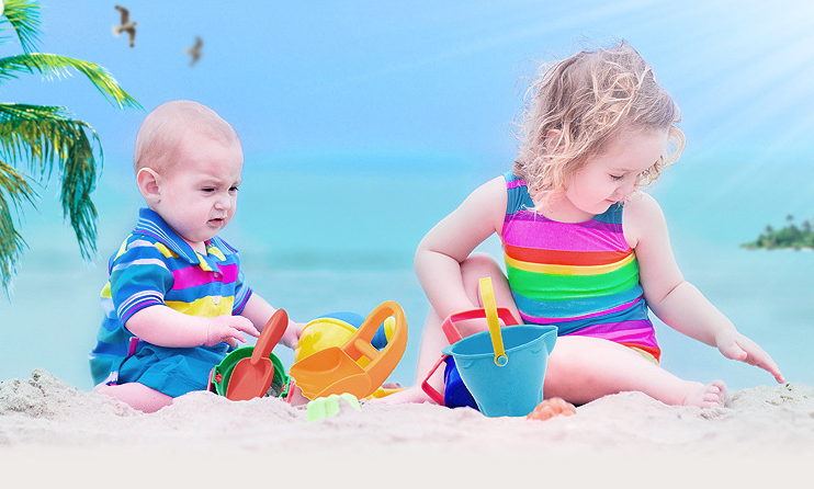 8Pcs Sandbeach Kids Beach Toys Castle