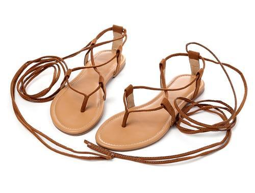 Roman Sandals Multiple Cross-Strap tall knee high Bondage Thong Nubuck Women Sandals