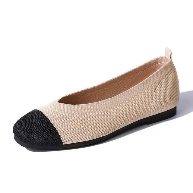 Fashion Ladies Shoes Falt Shoes Woman Knitting High Quality Black Breathable Women Loafers