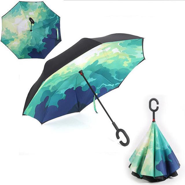 Double-Layer Hands-Free Inverted Umbrella