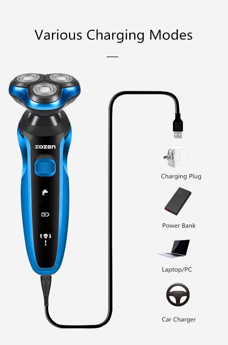 Men Washable Rechargeable Electric Shaver Beard Machine