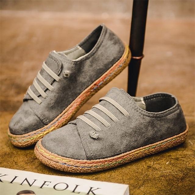 Women Plus Size Loafers Round Toe Slip On Casual Shoes