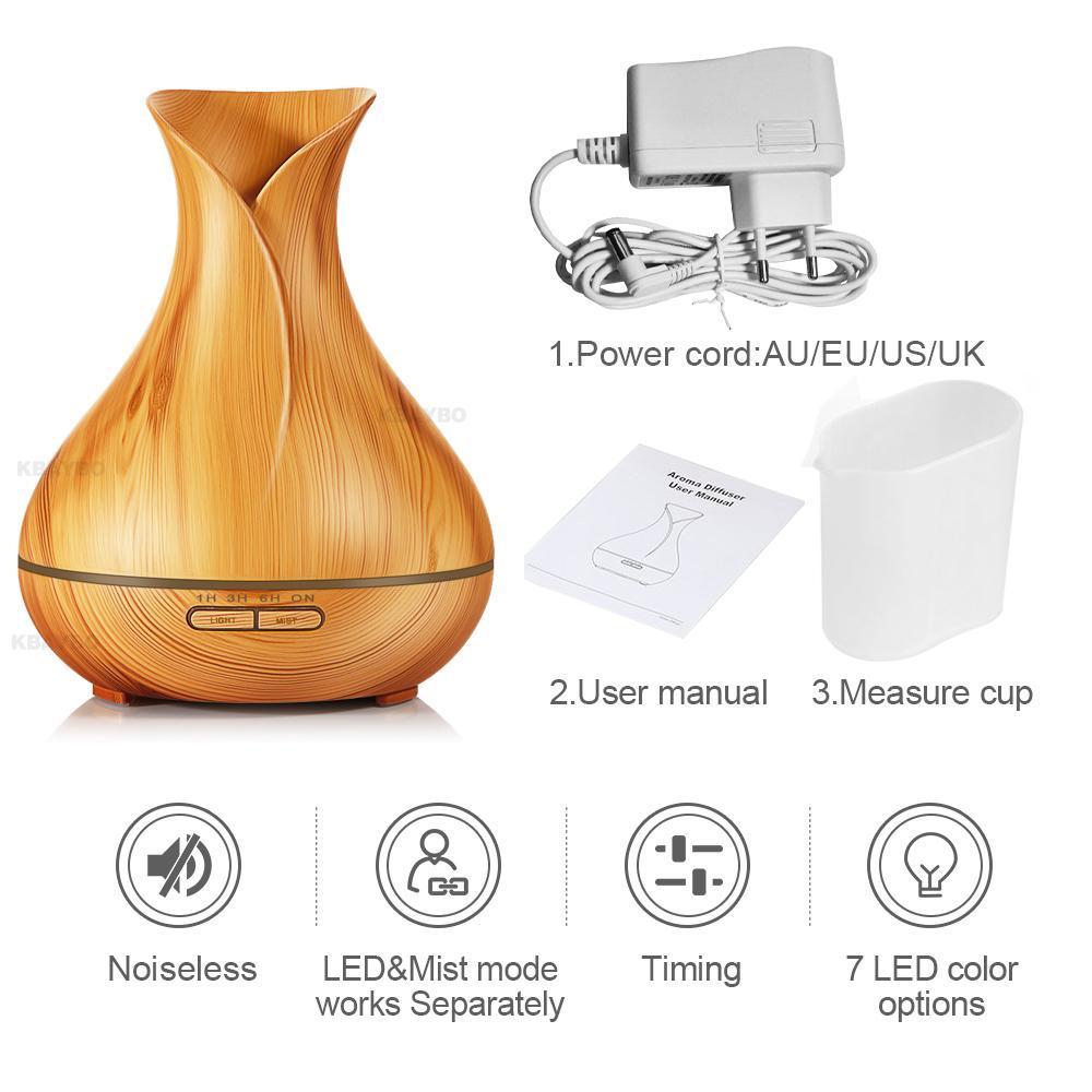 Wood Grain Essential Oil Diffuser (400ml)