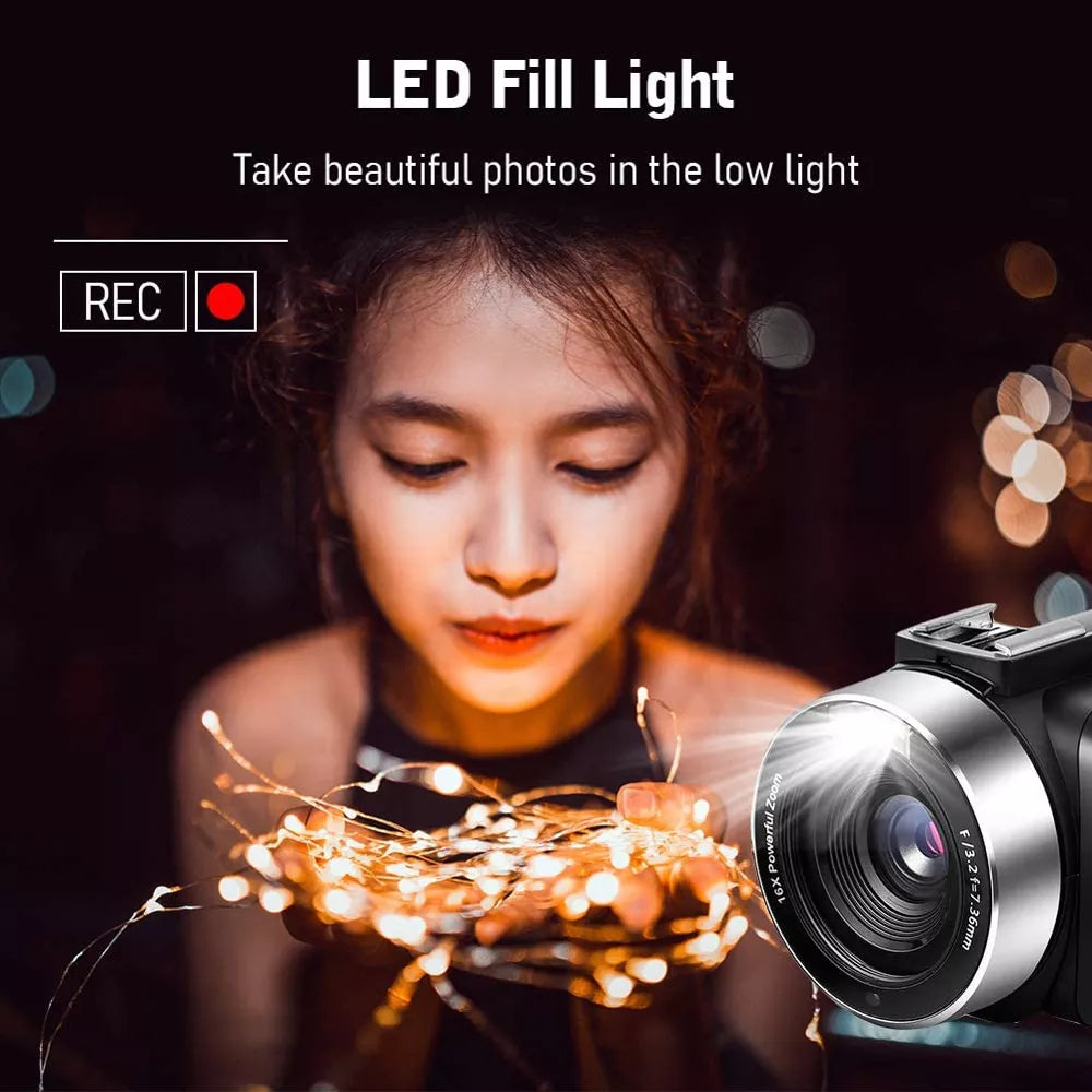 4K WiFi 48MP Digital Video Camera