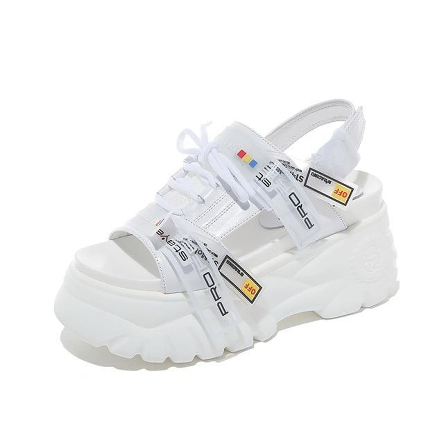 Women Sandals Thick Bottom Wedge Platform Sandals Ladies Ankle Strap Open Toe Shoes