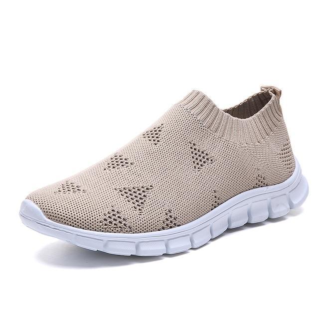 Women Sneaker Knitted Mesh Vulcanized Shoes Casual Slip