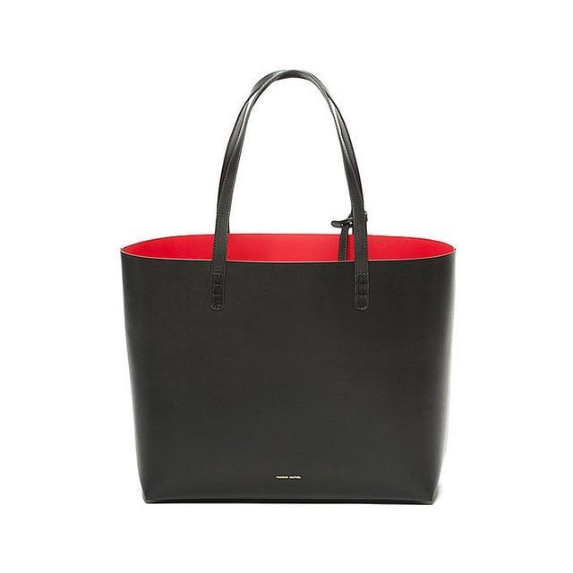 MANSURSTUDIOS women leather tote bag,