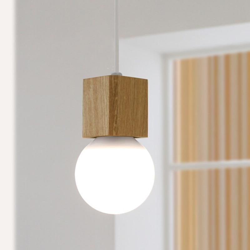Industrial Wood Pendant Light