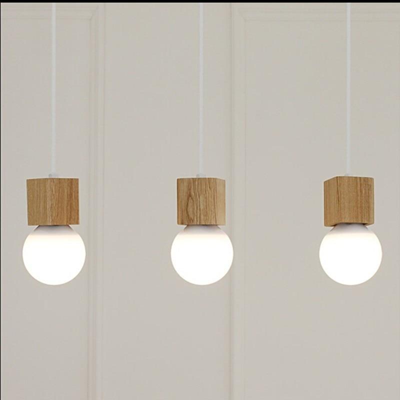 Industrial Wood Pendant Light