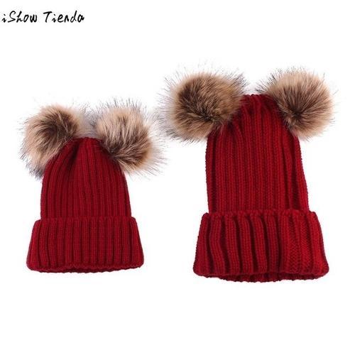 Baby and Mom Matching Winter Hats