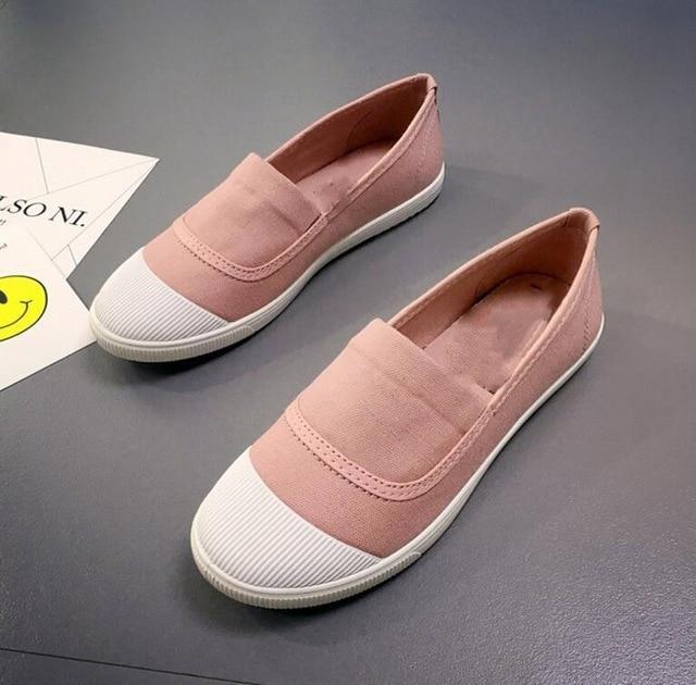 women canvas flat shoes fashion Simple generous Multiple colors shoes