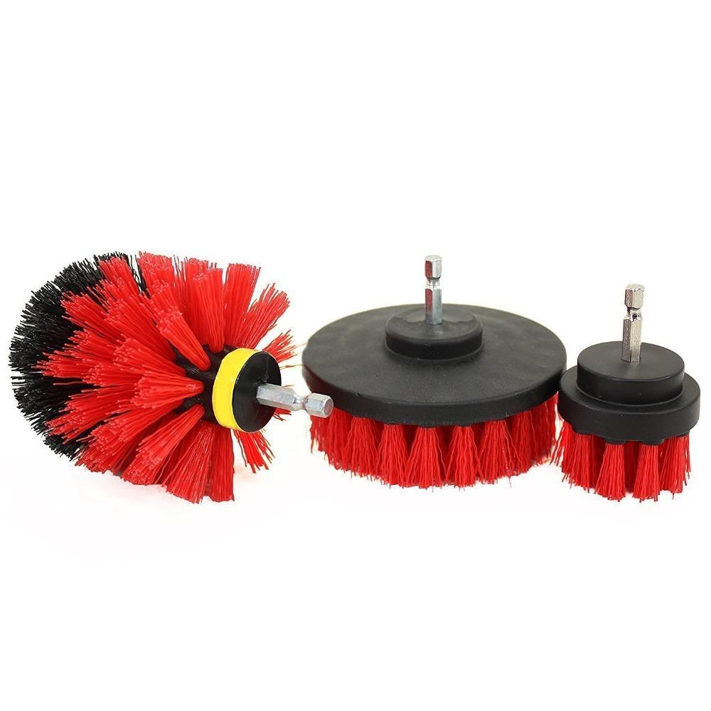 Powerful 3 Pcs/Set Drill Scrubber Brush