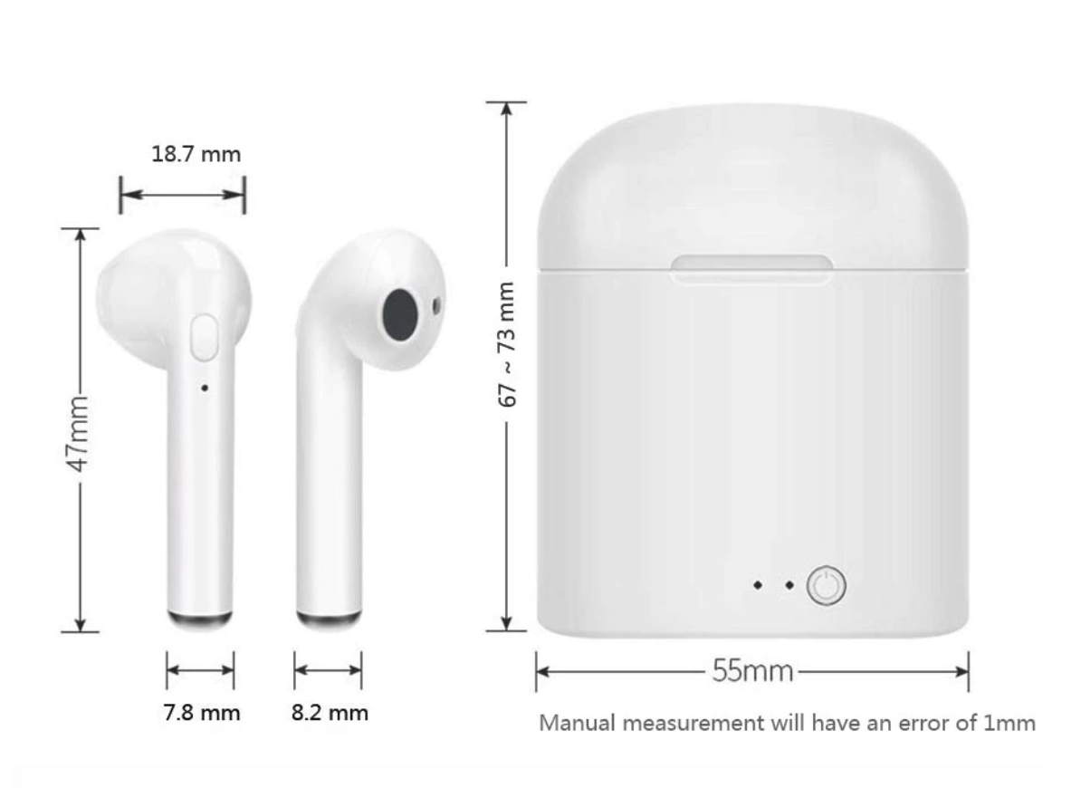 Wireless Headset Bluetooth Earpieces Twin Earphone With Charging Box For All Phones