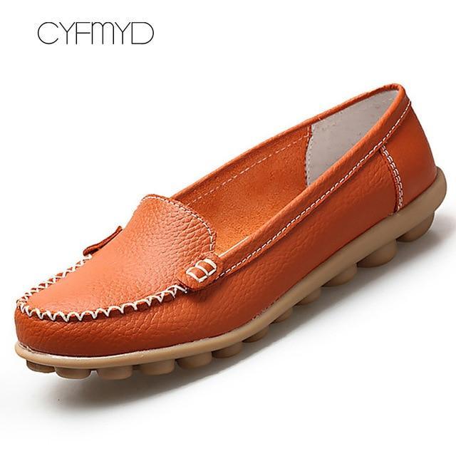 Shoes woman oxford shallow genuine leather fashion flats slip on shoes for women