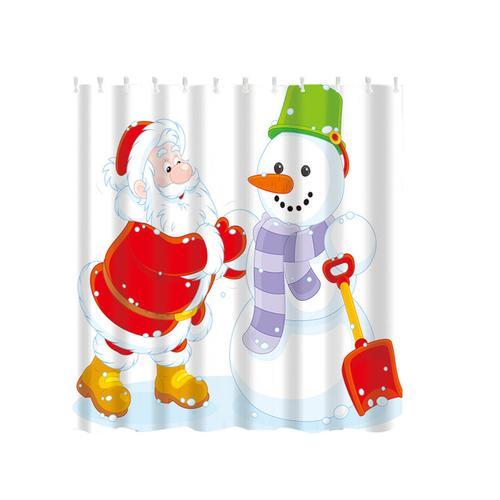 Eco-Friendly Festive Christmas Shower Curtains