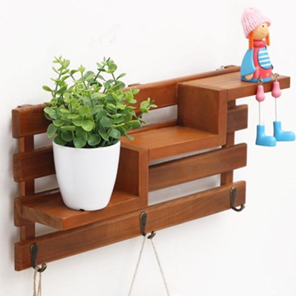Entryway Wood Hanging Shelf
