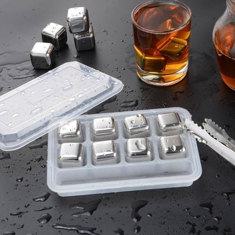 Stainless Steel Ice Cubes - Reusable Chilling Stones and Beer Coolers