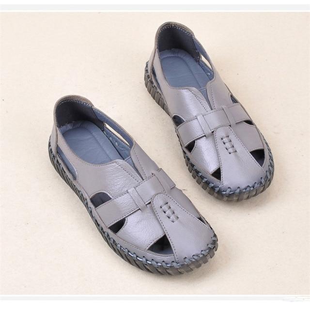Women's Sandals Genuine Leather Handmade Ladies Shoe