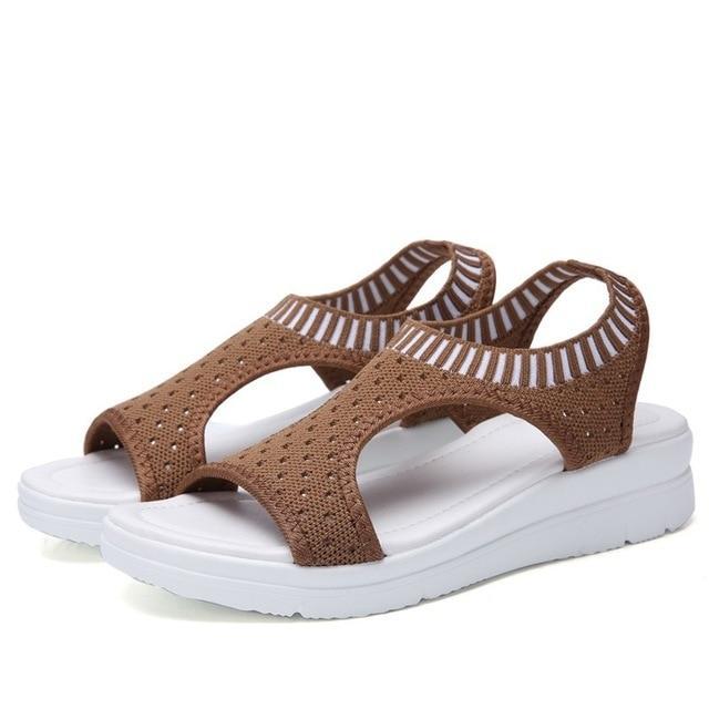 Women Shoes Peep Toe Casual Flat Sandals