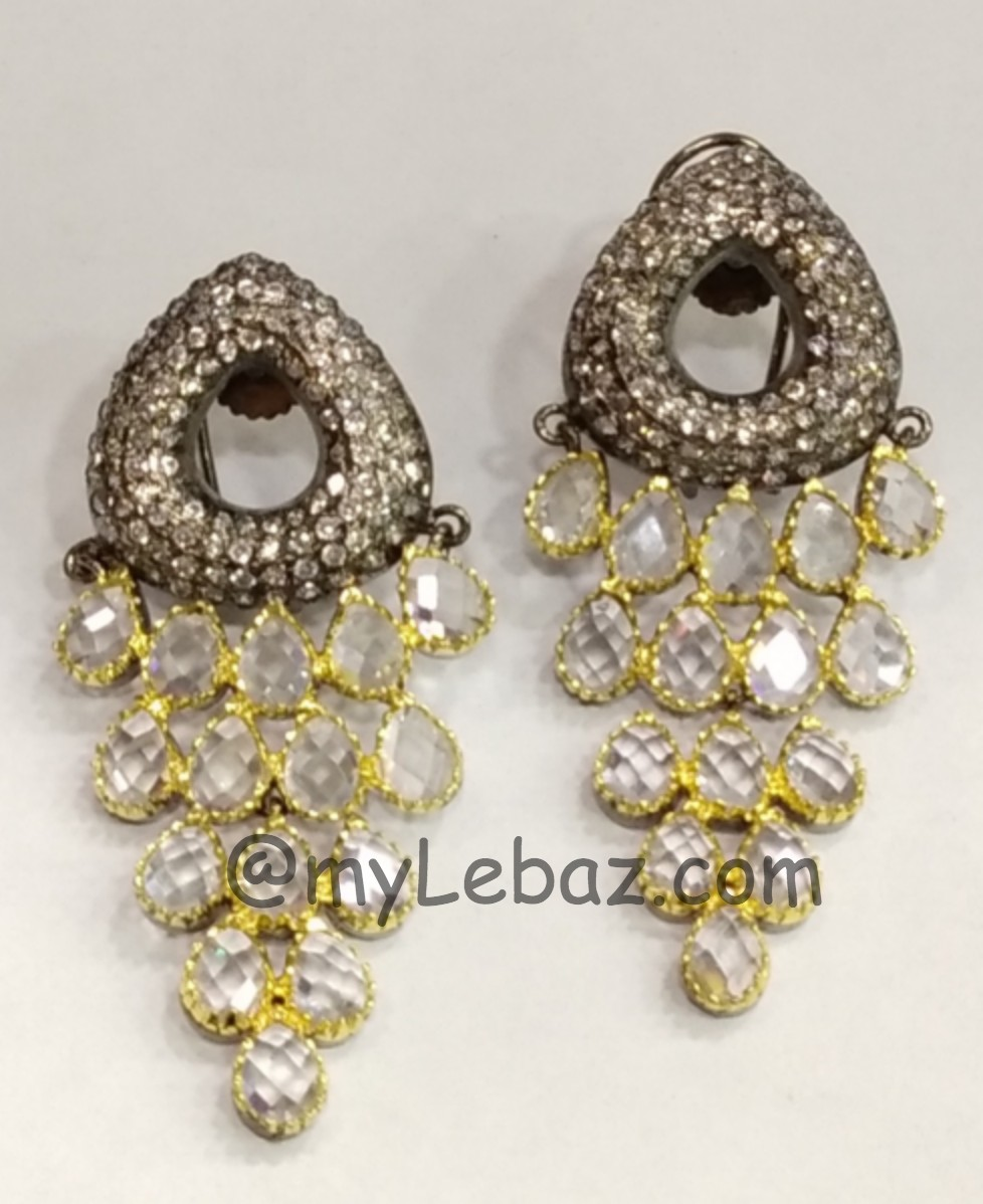 Beautiful White Crystal Earrings