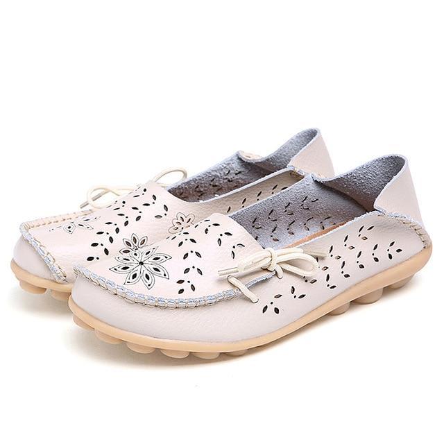 New Moccasins Women Shoes Slip On Loafers Genuine Leather Shoes Driving Woman Footwear