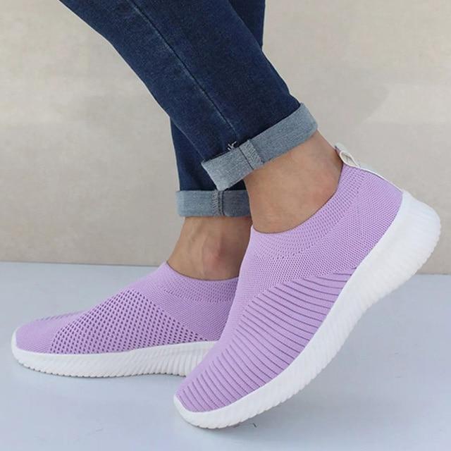 Women Flats Comfort Women Shoes Knitting Breathable Mesh Women's Loafers