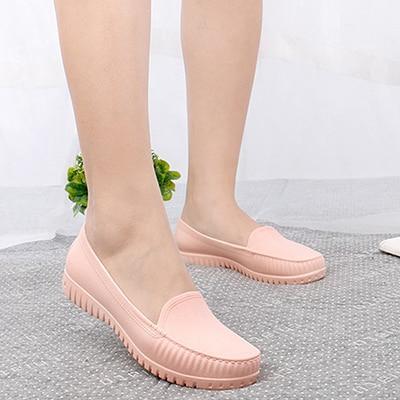 Women Rain Shoes Waterproof Flat Shoe For Woman Candy Color Rain Shoe