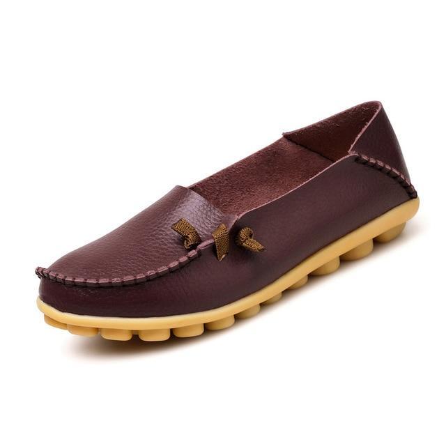 Women Shoes Flats Genuine Leather Loafers Fashion Moccasins Shoes