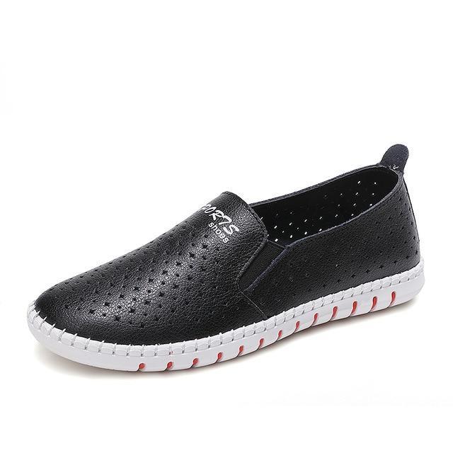 Women casual loafers shoes Genuine Leather ladies flats sneakers shoe