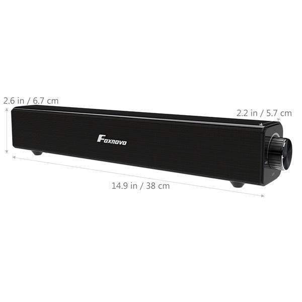 FOXNOVO 20W Smart TV Sound Bar Bluetooth Speaker Subwoofer for Home Theatre PC Wireless