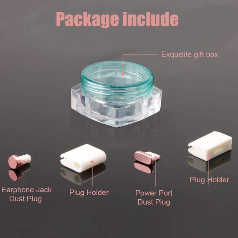 4 in 1 Metal Alloy Earphone Jack Anti Dust Plug Ear Earphone Cap for iPhone