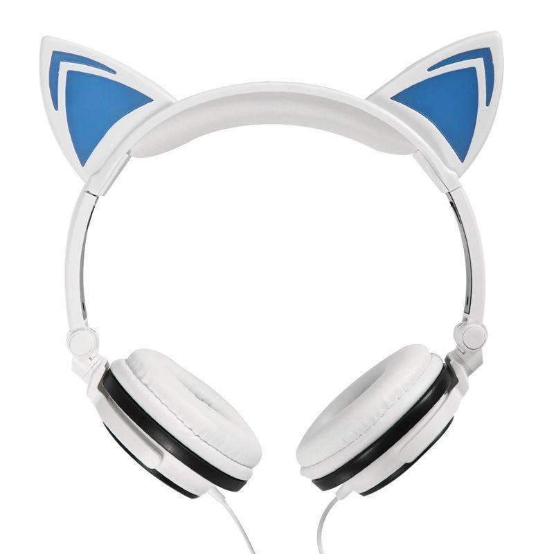 Foldable Flashing Glowing Cat Ear Headphones