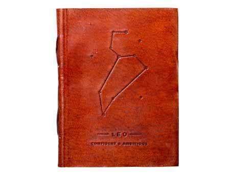 Leo Zodiac Handmade Leather Journal