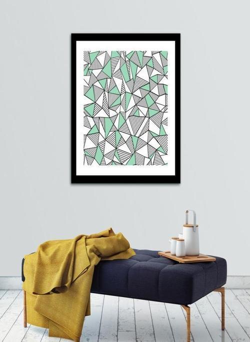 Ab Lines With Mint Blocks Frame