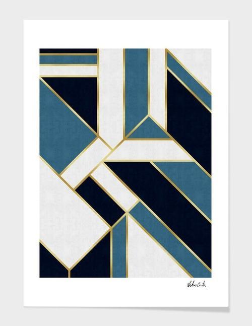 Geometric and golden art V Frame