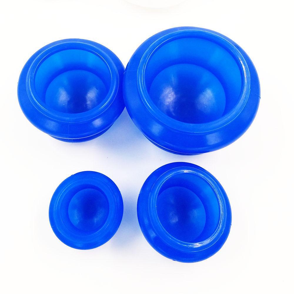 4Pcs Moisture Absorber Anti Cellulite Vacuum Cupping Silicone Facial Body Massage Cups
