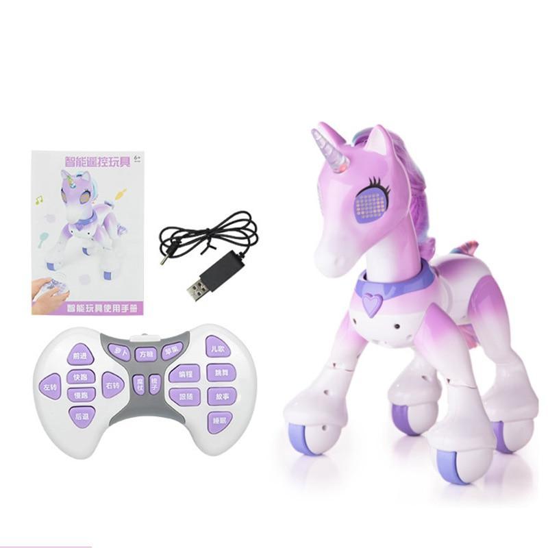 Interactive Robot Unicorn Toy – Rechargeable Programmable Touch Sound Pet for Kids