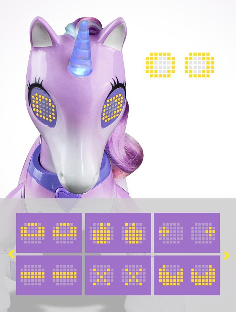 Interactive Robot Unicorn Toy – Rechargeable Programmable Touch Sound Pet for Kids