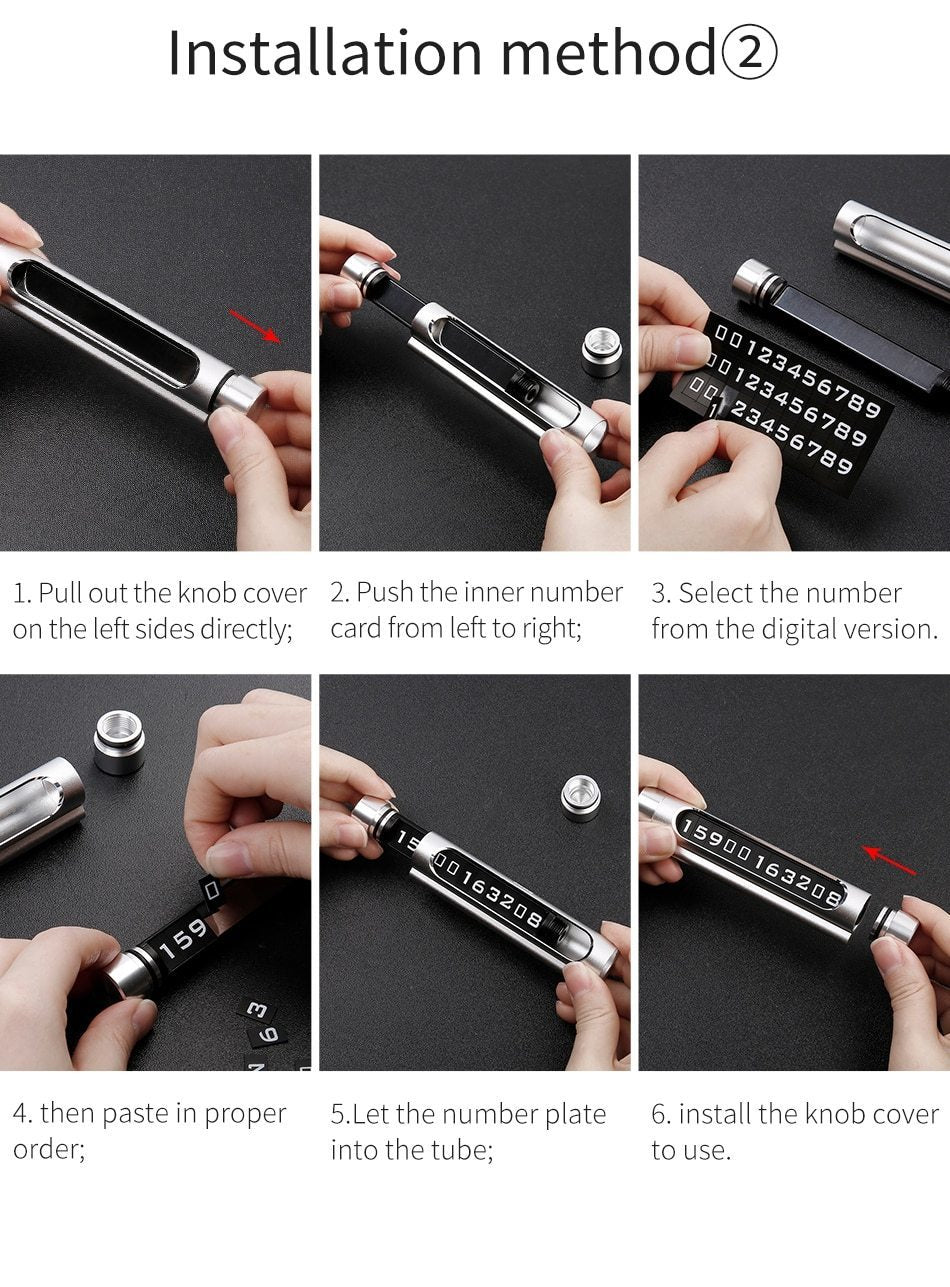 Temporary Parking Phone Card