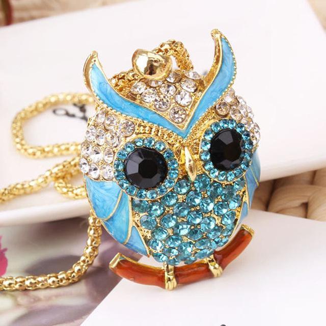 Women Sweater Owl Chain Necklace