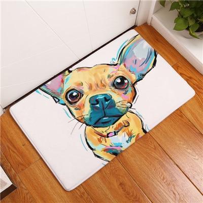 Cartoon Style Anti-slip Dog Painting Floor Mat