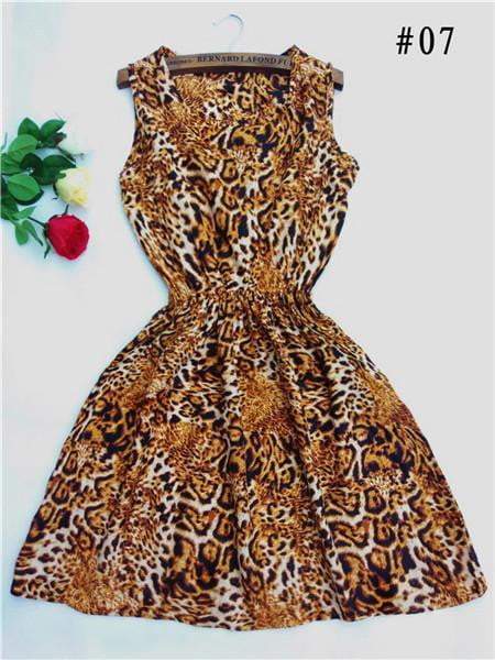 Summer Autumn New Women Vestidos Casual Bohemian Floral Sleeveless Dresses