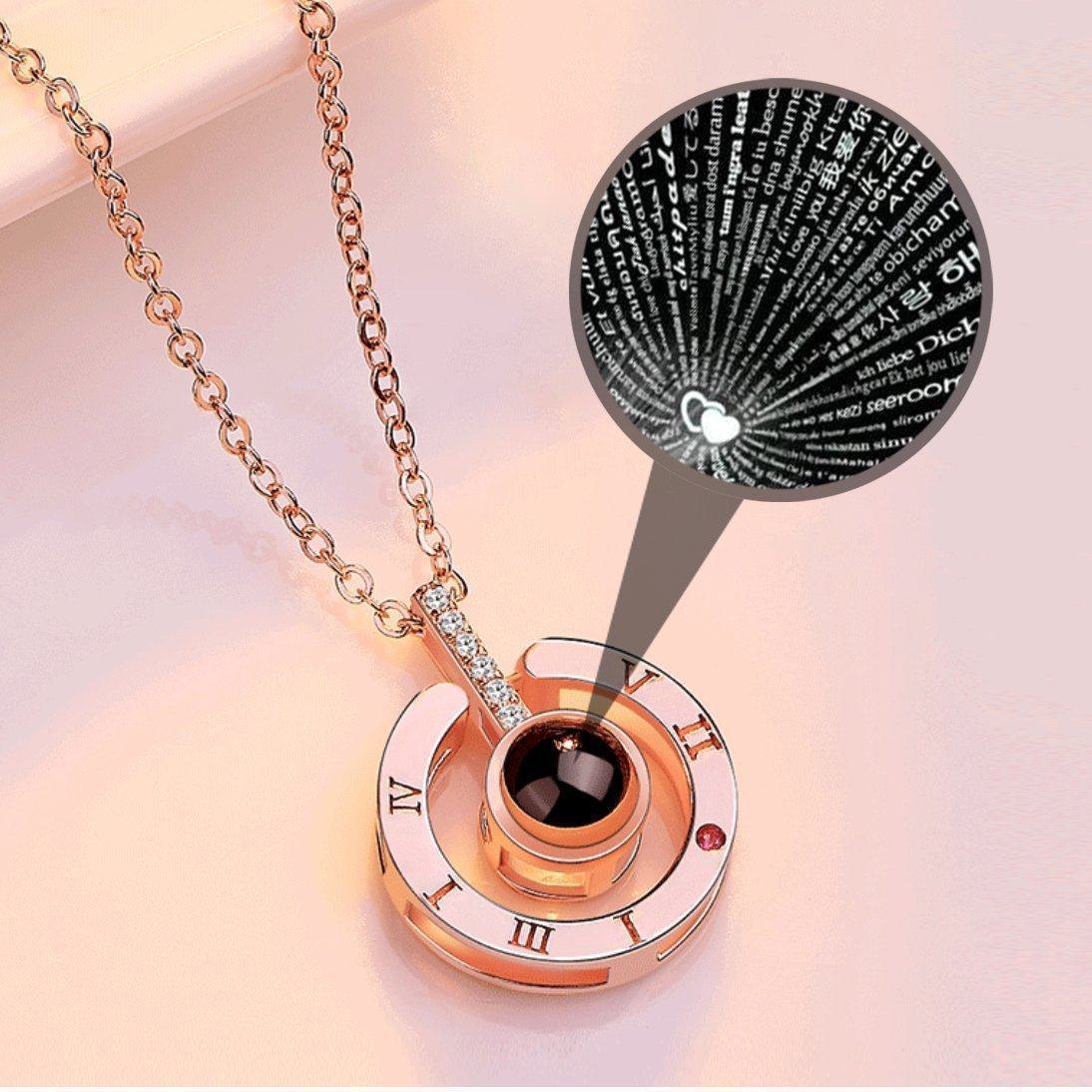 100 Language Secret I Love You Necklace