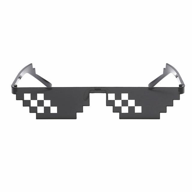 Wear Cool Glasses 8 Bit MLG Pixelated Sunglasses Men Women Brand Thug Life Party Eyeglasses Mosaic Vintage Eyewear