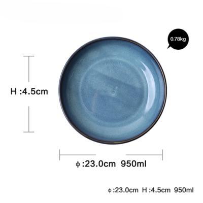 Blue Ceramic Serving Bowl