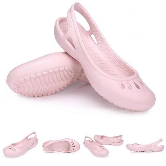 women Clogs Jelly Sandals Home Non-slip Hole Shoes