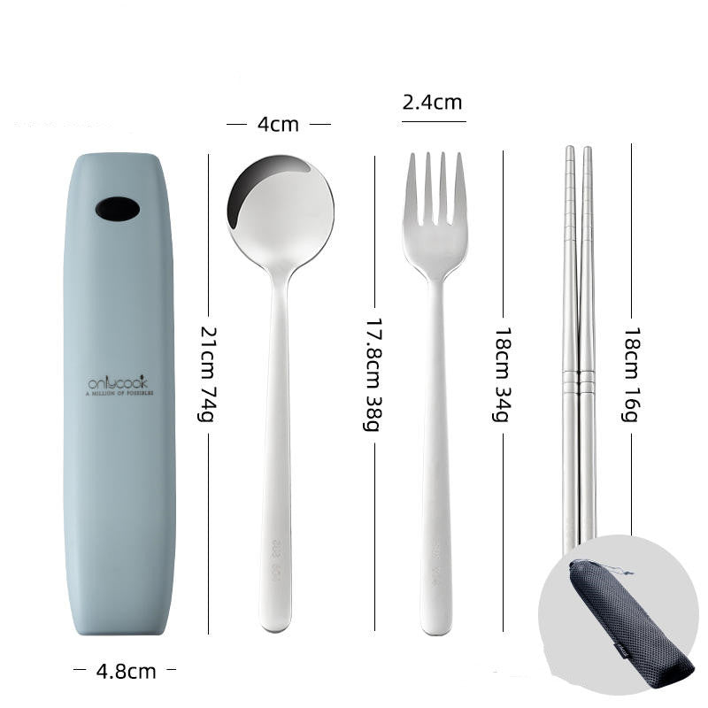 Portable Cutlery Set With UV Disinfection For Killing Bacteria