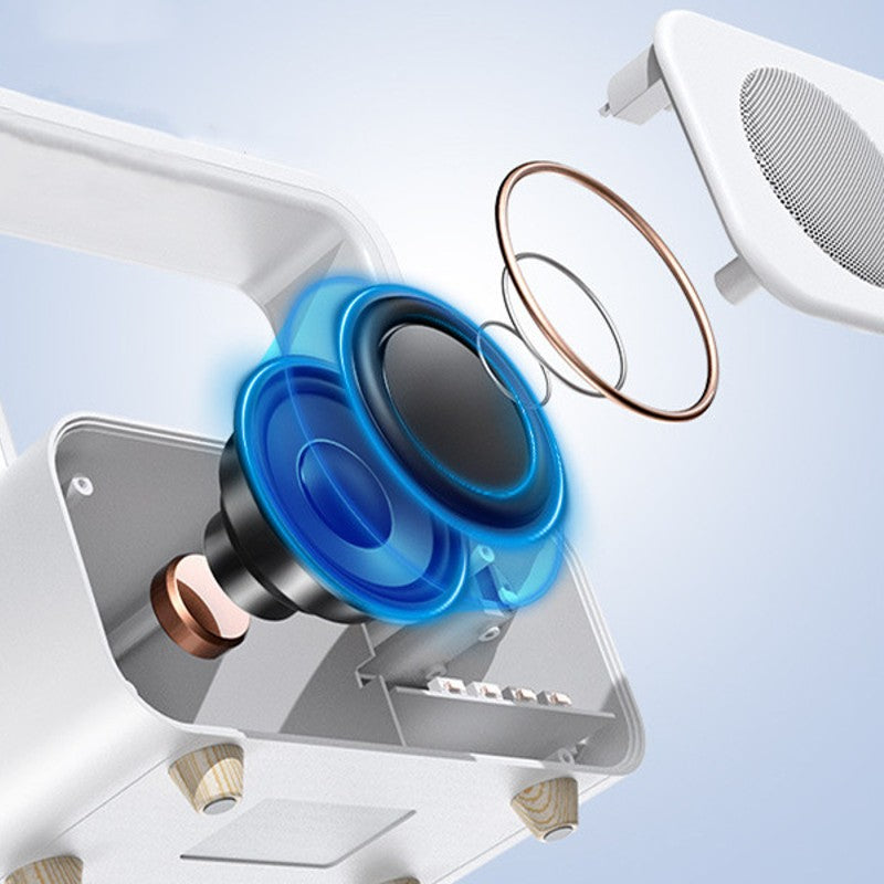 3-in-1 Rechargeable Bluetooth Speaker with Clock & Dimmable Colorful Light