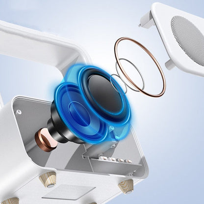 3-in-1 Rechargeable Bluetooth Speaker with Clock & Dimmable Colorful Light