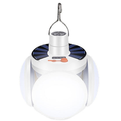 Foldable Multi-Functional Solar LED Bulb, with 5 Light Modes, 2400mAh Battery & Wide Range Lighting, for Garden, Power Outage, Camping, Fishing & More (1pc)